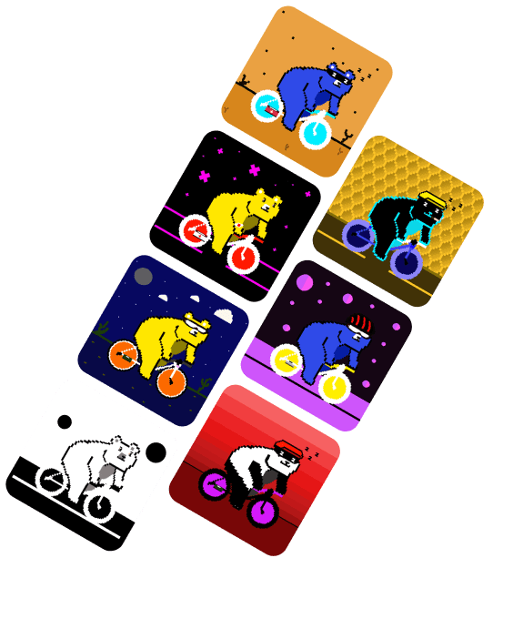 bears on bikes image